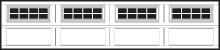 CHI Recessed Panel Garage Door Insert Stockton