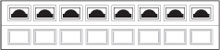 CHI Residential Garage Door Window Insert Cathedral Short
