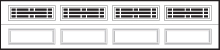 CHI Residential Garage Door Window Insert Mission Long
