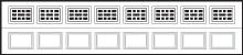 CHI Residential Garage Door Window Insert Mission Short